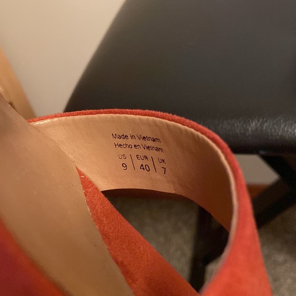 Call it spring vegan strappy heels burnt orange - Picture 4 of 5